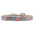Mirage Pet Products Red Rose Widget Dog CollarSilver Ice Cream Size 20 633-18 SV20